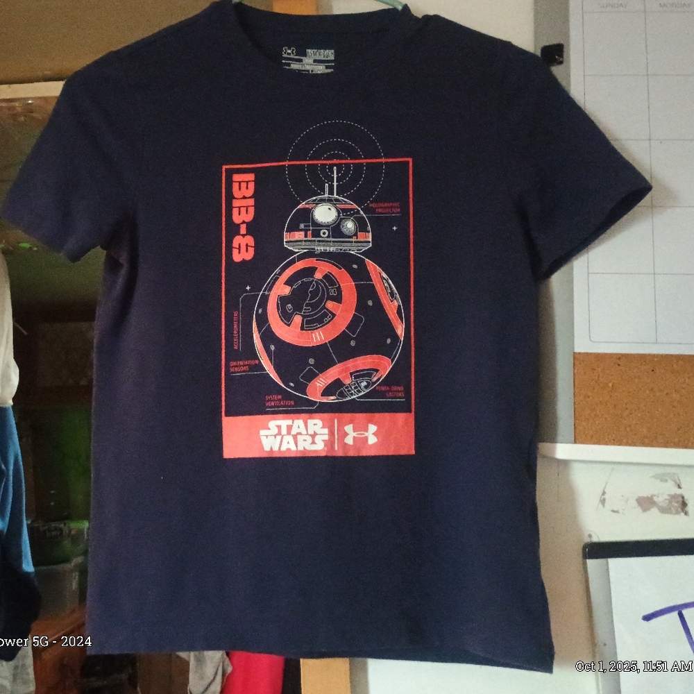 Under Armour Kids Star Wars BB-8 Navy Tee